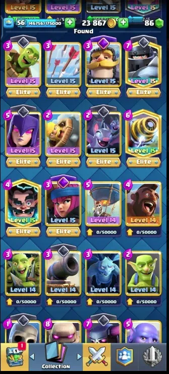 CR502 Strong 7k Trophies LV35 | Arena 19 Dragon Spa | 100 Cards | Name Change Available